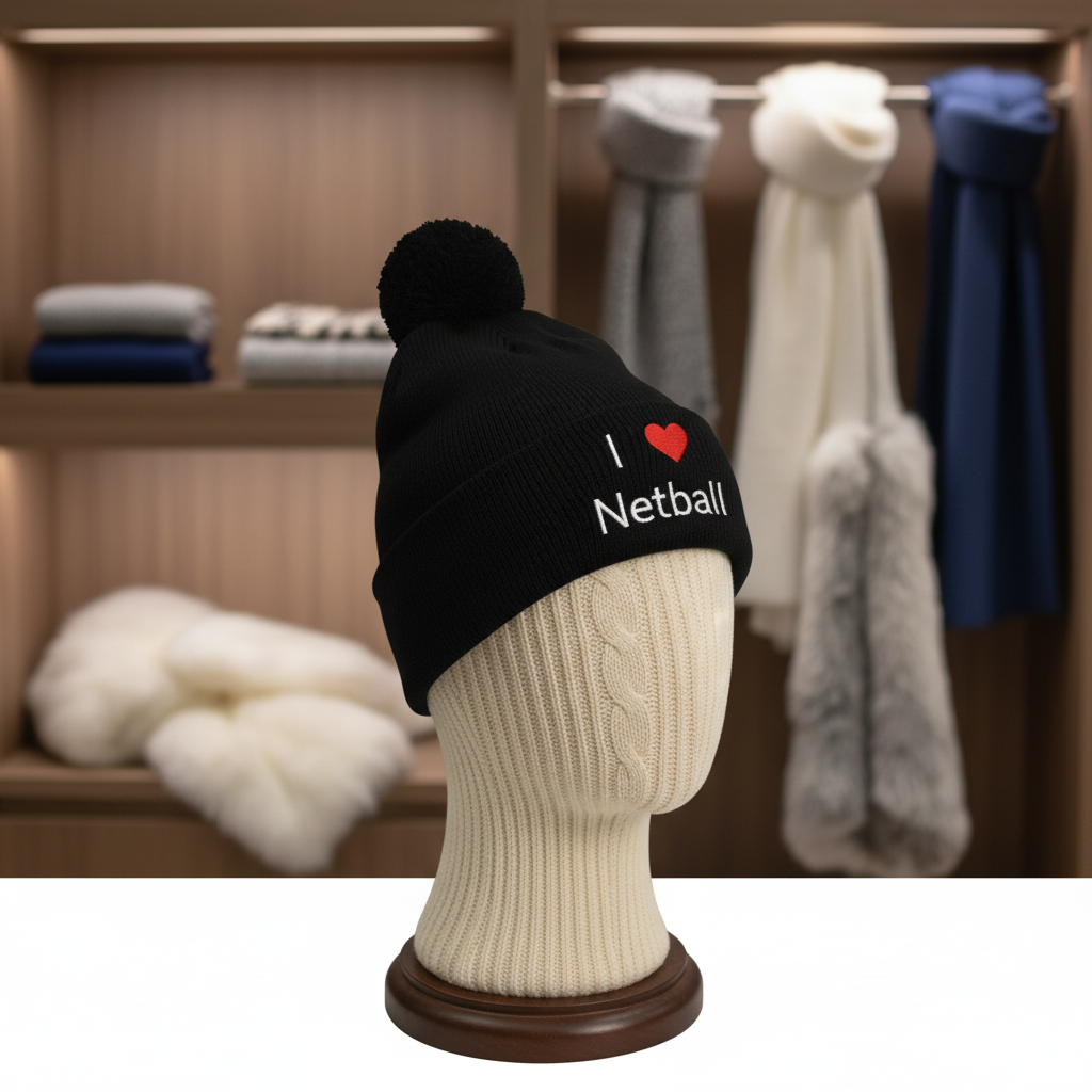 Kids 'I Love netball' Beanie