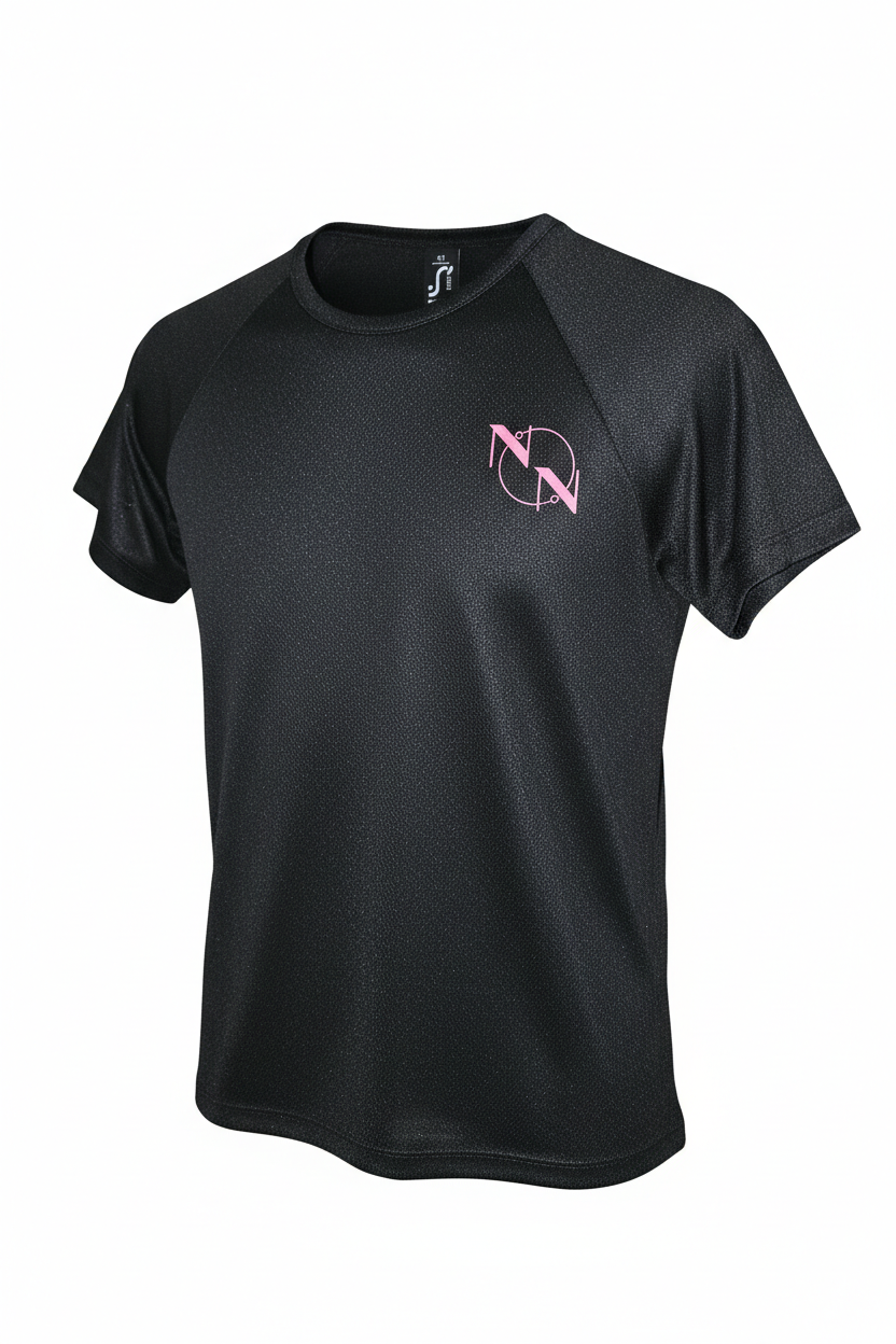 Kids Sporty T-Shirt Black & Pink
