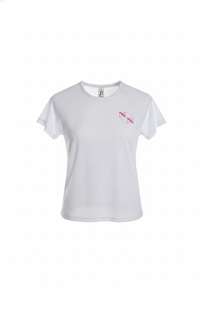 Kids Sporty T-Shirt White & Pink