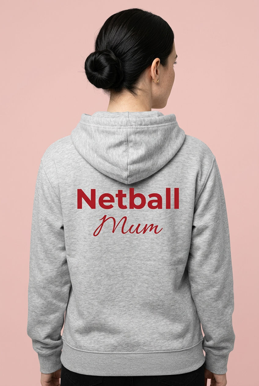 Grey 'Netball Mum' Hoodie