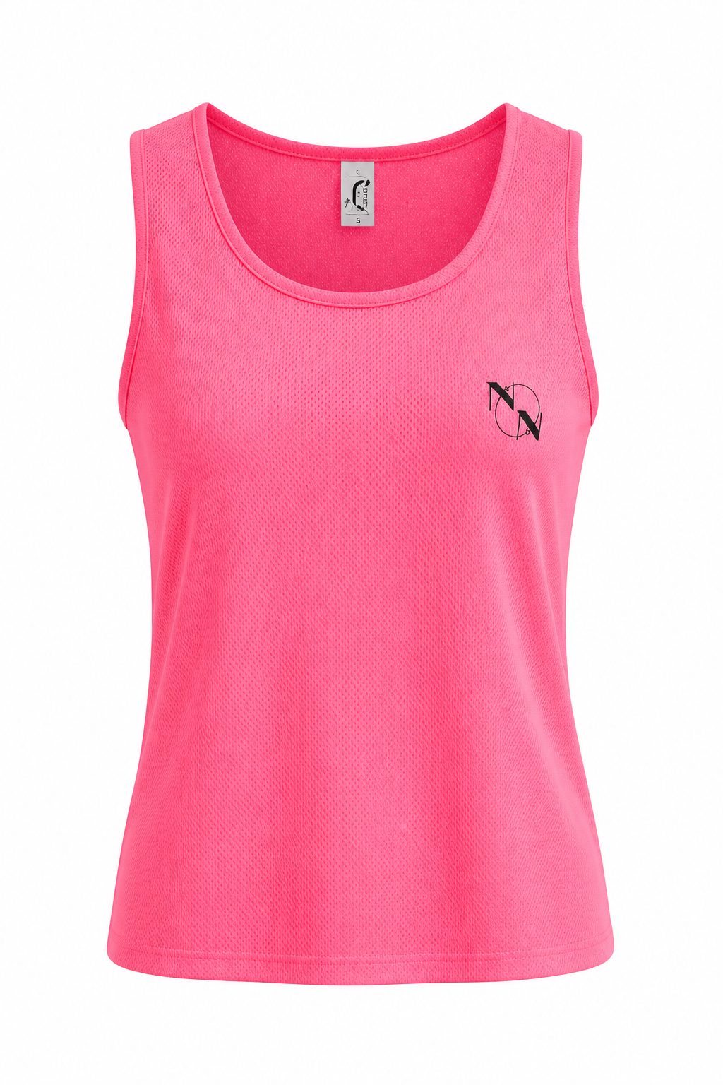 Ladies Sporty Performance Tank Top Pink & Black