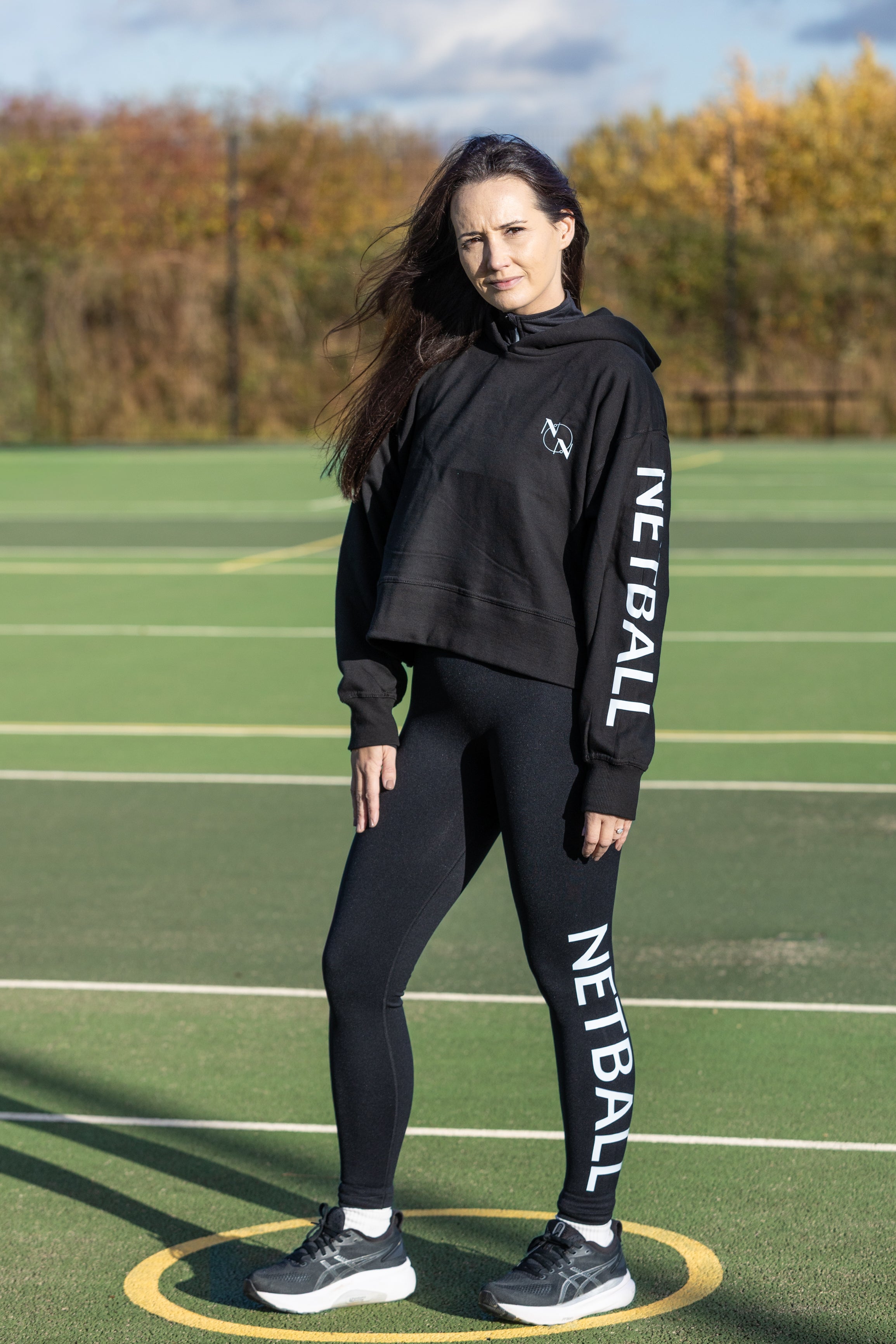 Ladies Black 'Netball' Leg Sculpting Leggings