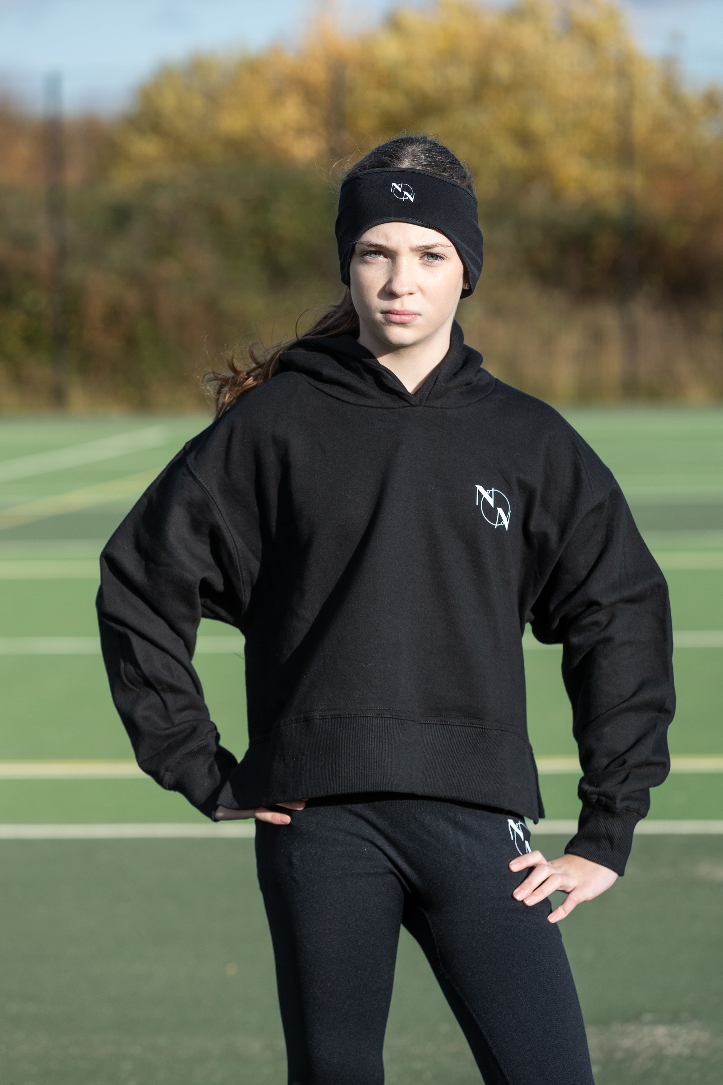 Ladies Relaxed Hoodie Black