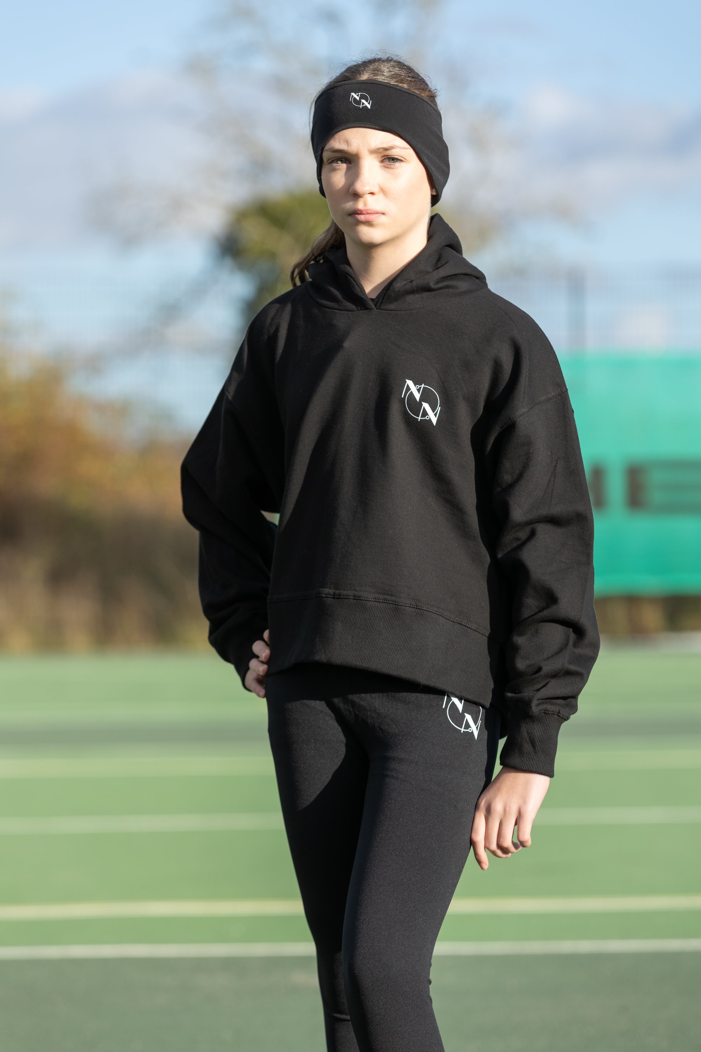 Ladies Relaxed Hoodie Black