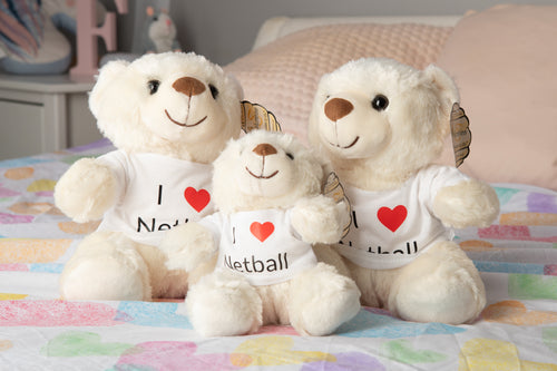 'I Love Netball' Medium Size Bear